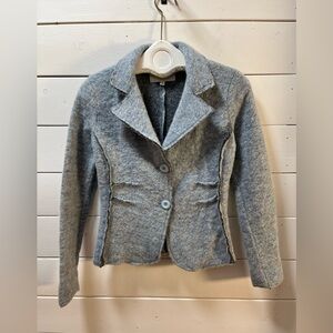 MARISA & MARIE Blue-Grey Boiled Wool Jacket – Size S